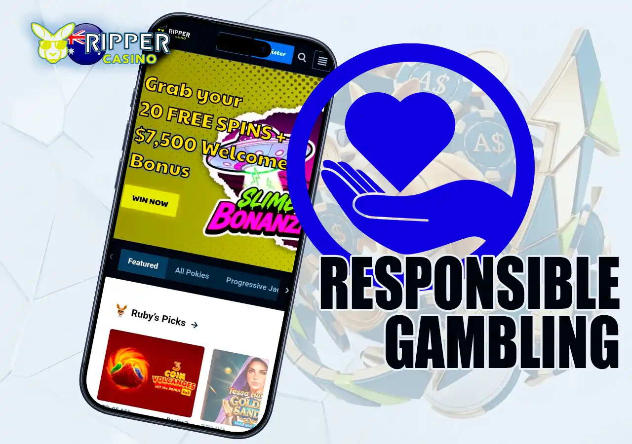 Responsible gambling guidelines and deposit limit tools at Ripper Casino.